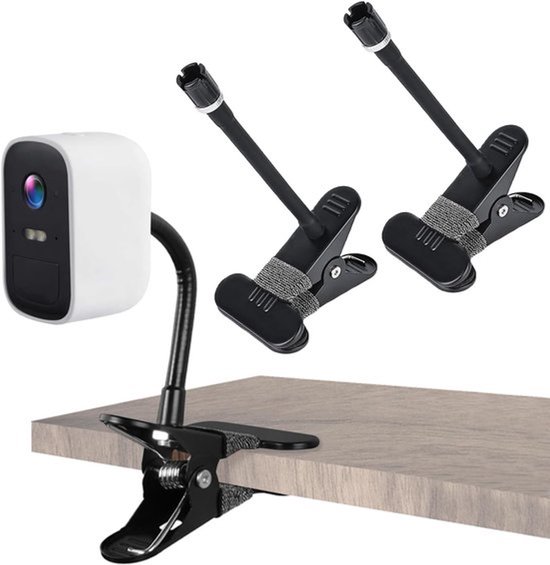 Flexibele Bevestiging voor Eufy Cam 2C/2C Pro/3/3C - 2 Pack - Camera Houder - Metaal Klem Houder voor EufyCam 1/2/EufyCam E - Universele Mast Houder - Flexibele Houder voor Binnen en Buiten Gebruik