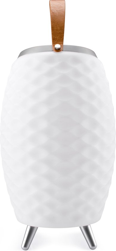 FlinQ Bali M - Speaker Lamp - Draadloze Speaker - Wijnkoeler - Tafellamp - Bluetooth - RGB - Wit van FlinQ