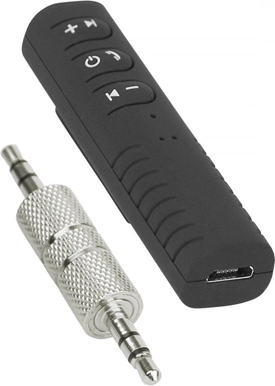 Fontastic 252686 Bluetooth ontvanger - 3.5mm jack - Micro USB - ingebouwde Microfoon - Zwart van Fontastic
