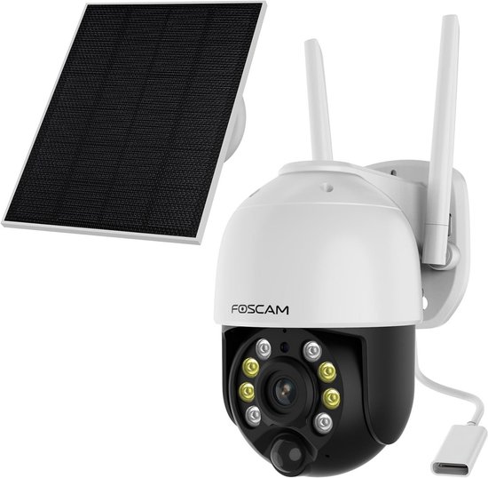 FOSCAM B4 - IP-camera voor buiten, waterdicht, 4 MP, wifi, zonnepaneel