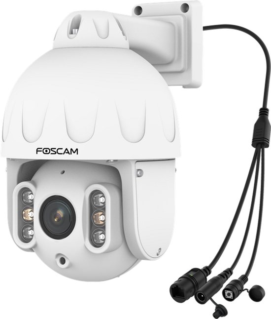 Foscam SD8EP Beveiligingscamera - 4K/8MP - Spotlights - IP66 - Pan/Tilt - PoE beveiligingscamera - Nachtzicht 50m - Wit van Foscam