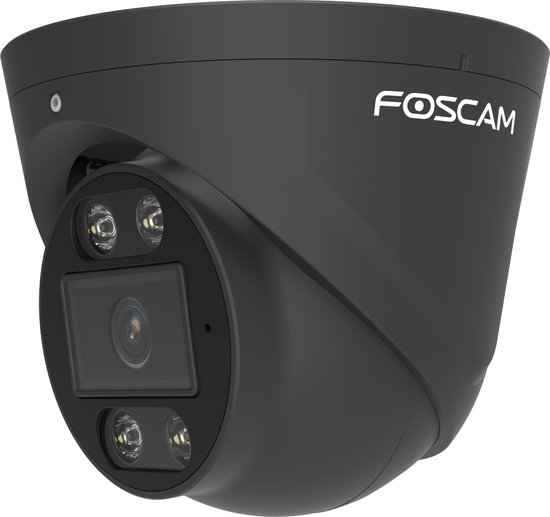 Foscam T5EP IP Camera - 3K QHD- PoE - IP turret camera - Nachtzicht - Geluid en lichtalarm - Zwart van Foscam