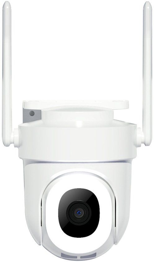 FOSMET Bewakingscamera - Beveiligingscamera buiten - Camera - WiFi - Kleurnachtzicht - Automatische Volgfunctie - 2-Way Audio - Sirene - 300 Lumen LED-Spotlight - AI Mens/Dier Detectie - PTZ Bewakingscamera - Compatibel met Alexa/Google