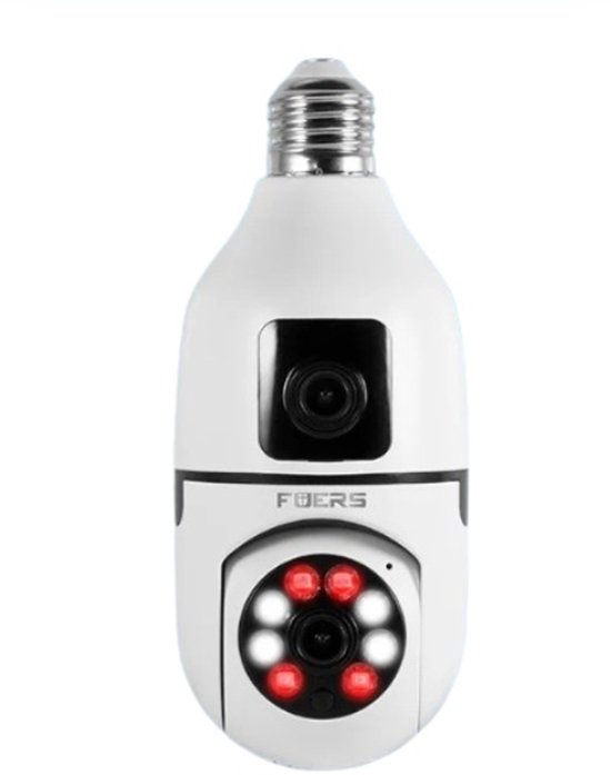 Fuers 3K 6mp Wifi Lamp Camera 5G Dubbele Lens E27 Basis Indoor Babyfoon Draadloze Beveiliging Bescherming Videobewakingscamera van Merkloos