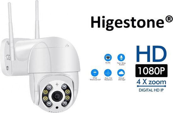 Full HD 1080P | Beveiligingscamera | Surveillancecamera | Waterdicht | IP66 | Pan/Tilt | 270 Graden Pan | 100 Graden Tilt | Infraroodcamera | Led Verlichting van Yono.