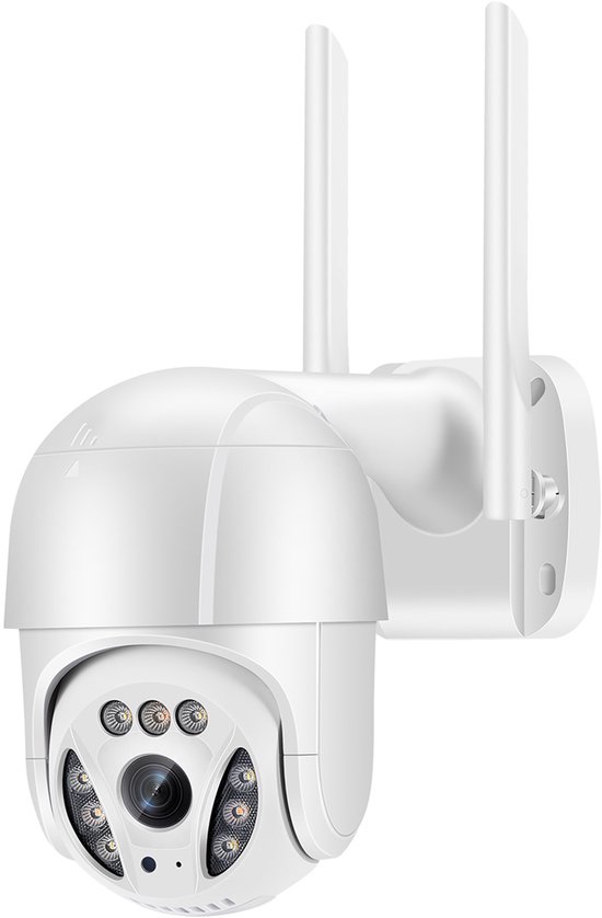 Full HD PTZ beveiligingscamera - WiFi - 355° Draaibaar - Full HD IP Camera met Nachtzicht - Twee-weg Audio - Bewegingsdetectie - IP65 Waterdicht - iOS & Android App van Merkloos