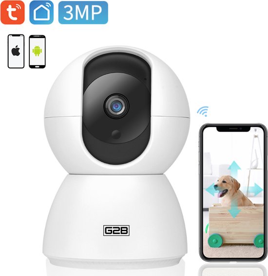 G2B® Huisdiercamera met App - Intelligente Hondencamera - Dog & Pet Camera Hond - WiFi - 3MP Super HD 1536p - Nachtzicht - Professioneel van Merkloos
