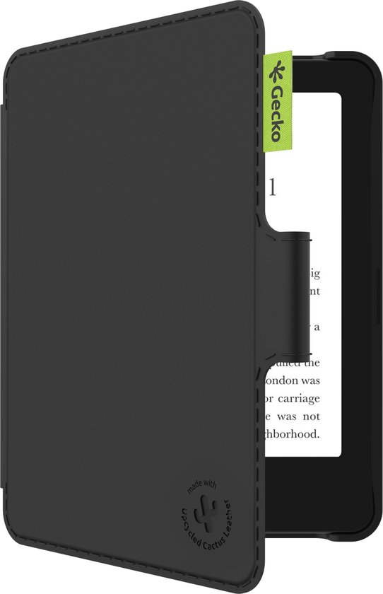Gecko Covers Cactus Cover Hoes geschikt voor Kobo Clara Colour / Kobo Clara BW / Tolino Shine Color - E-reader Hoes - Slaap/Wake functie - Zwart van Gecko Covers