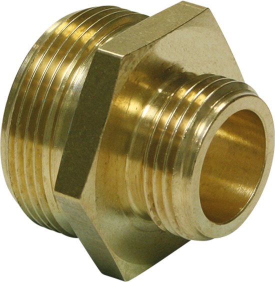 Geka Verloopnippel met zeskant en BSPP buitendraad - Maat: 3/8 x 3/4 van GEKA