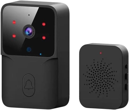 Geschikt voor TUYA Video Deurbel Draadloze WiFi HD Camera PIR Bewegingsdetectie Smart Intercom Beveiliging Voor Thuis Entree Monitoring Systeem (zwart)