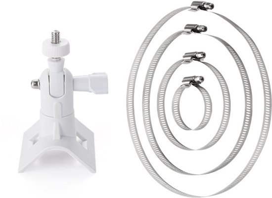 Geschikt voor universele beugels van geschikt voor Arlo/Wyze/Eufycam voor wand- en plafondmontage, boorvrije paalbeugel voor beveiligingscamera's buitenshuis - wit