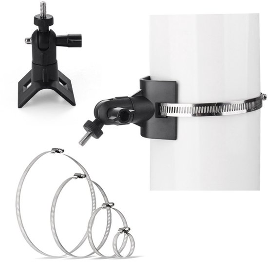 Geschikt voor universele beugels van geschikt voor Arlo/Wyze/Eufycam voor wand- en plafondmontage, boorvrije paalbeugel voor beveiligingscamera's buitenshuis - zwart
