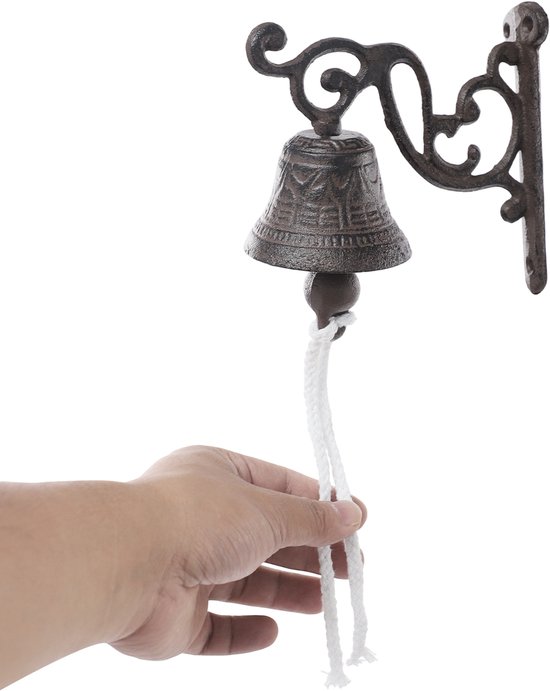 Gietijzeren Scheepsbel - Hangende Bel - Decoratieve Aangelegenheid - Luid Geluid - 13.5 cm - Bronzen Imitatie