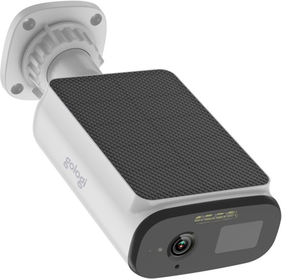 Gologi Solar Premium Beveiligingscamera voor buiten - 10.400 mAh - 2.5K - Nightvision - Bewegingsdetectie - Bewakingscamera - Zonnepaneel - Draadloos - USB-C - WiFi en App - Wit van Merkloos