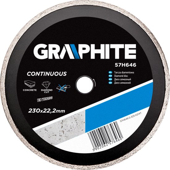 Graphite Diamantschijf 230x22x6,0x2,7mm Continuous MPA EN13236 van Graphite