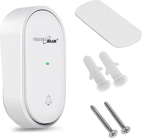 GreenBlue Extra kinetische zender voor GB210 deurbel draadloze bel draadloos batterijvrij IP44 spatwaterdicht