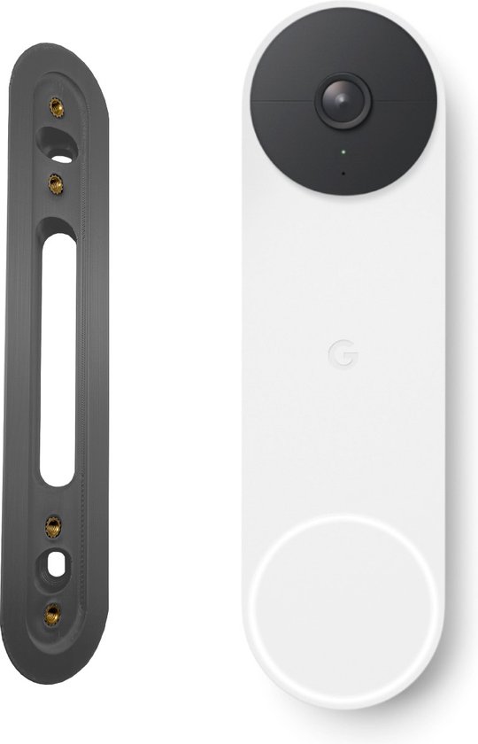Grotere hoek dan origineel / 45 graden / Geschikt voor Google Nest Doorbell Battery / Spacegrijs / 3 jaar garantie / Gemaakt in NL / Bevestigingspunten getest door TÜV