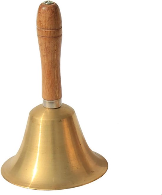 Handbel - handbellen - Tafelbellen - Metaal - Tafelbel - 8 cm - Schoolbel - Receptiebel - bel - Gongen - Hard Geluid - butler bel - handbellen voor volwassenen - messing - staurant