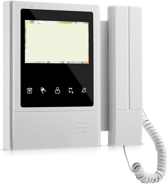 Handheld Wired Color Video Doorbell Intercom System 4.3inch Indoor Monitor 700TVL Outdoor Camera Doorbell Video Door Phone Home See More At Your Door(B)