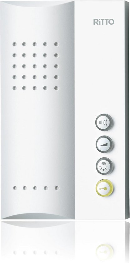 Hands-Free Intercom - Binnenpost Spraakunit - Veilige Toegang - Extra Platte Vormgeving - 90x152x23mm - Wit