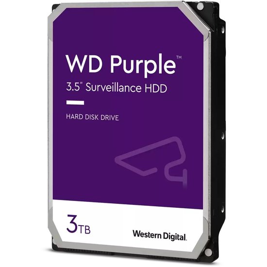 Hard Drive Western Digital Purple 3,5" 3 TB van Merkloos