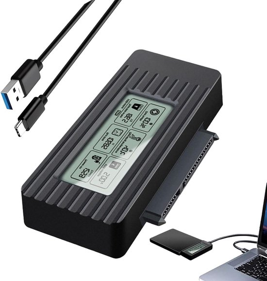 Harde Schijf Adapter - Externe Harde Schijf Dock - Data Herstel - Snelle Schrijfsnelheid - Tot 16 TB - Zwart