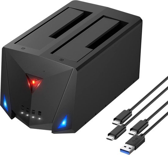 Harde schijf docking station is breed compatibel met Windows, Mac OS en Linux. 2,5" of 3,5" SATA HDD/SSD ondersteund. Gewoon plug and play van ZetZhou