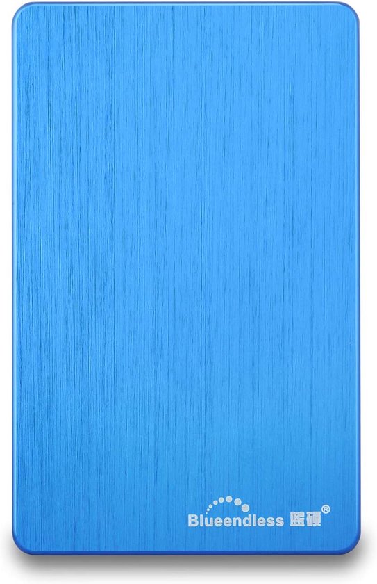 Harde Schijf Extern - Draagbare - 500GB Opslag -Blauw van Merkloos
