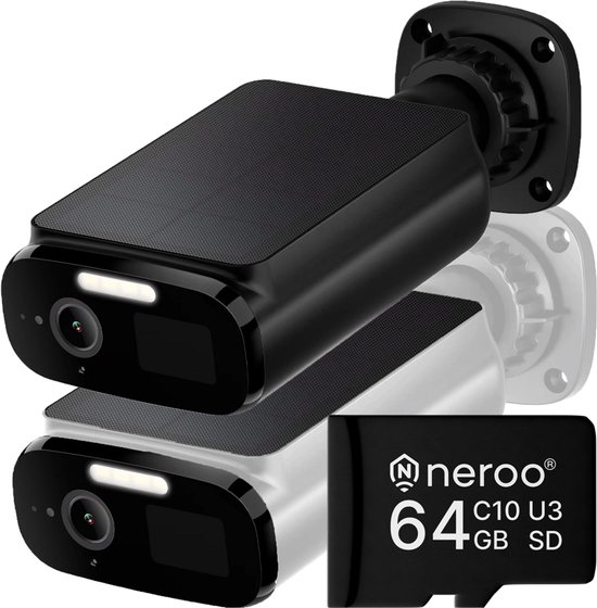 Havic© SolarCam Beveiligingscamera Buiten – 5MP 2K – Draadloos met Zonnepaneel – Dual-Band WiFi – IP66 – Wit Incl. geheugenkaart.