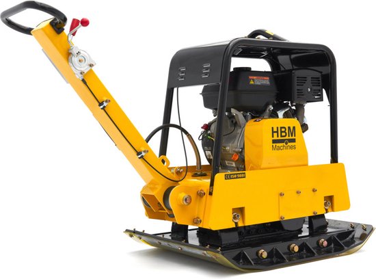 HBM Professionele 13 PK - 38KN Reversible Trilplaat 820 x 650 mm incl. Wielenset en Bestrating Beschermplaat van Merkloos	