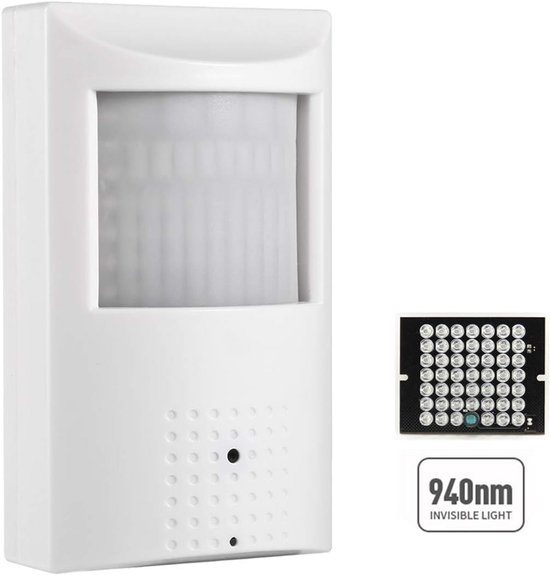 HD 5MP Binnencamera met PIR, Onzichtbaar IR Nachtzicht en POE - 3,7 mm Lens, Audio & Bewegingsdetectie