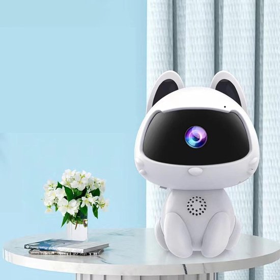 HD Robot Beveiligingscamera - Intelligente Binnenbewaking - Geschikt voor Katten en Honden - 2-in-1 Robot en Beveiliging - Tweerichtingsaudio - Continue Opname - Bewegingsdetectie - 256GB MicroSD Ondersteuning van Merkloos