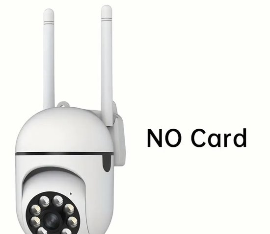 HD WiFi Beveiligingscamera – Draadloos – 1080P, Nachtzicht, Bewegingsdetectie, 360° Pan/Tilt – Zonder SD-kaart van Merkloos