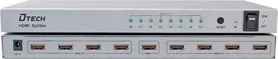 HDMI splitter 1 in 8 uit van Merkloos