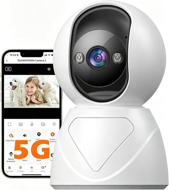 HEZIVO® Hondencamera - Huisdiercamera - Beveiligingscamera Binnen - 355° draaibaar van hezivo