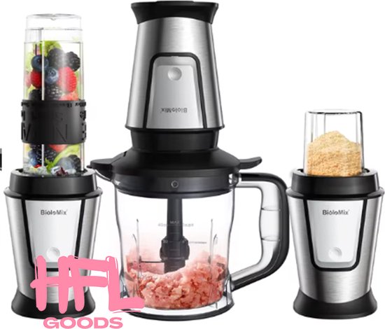 HFL Goods Handstaafmixer - 5 In 1 Blender - Groente Molen - Vleesmolen van HFL Goods