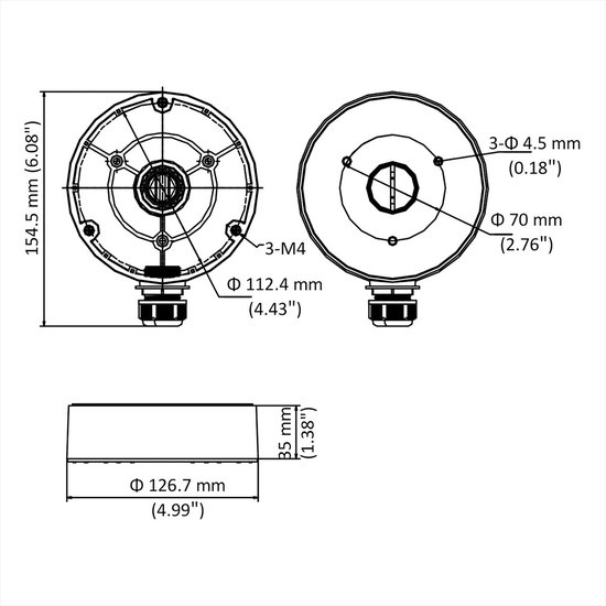 Hikvision Aansluitdoos DS-1280ZJ-DM8 van HI