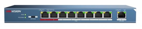 Hikvision DS-3E0109P-E - 9-Poorts 100 Mbps Onbeheerde PoE Switch​