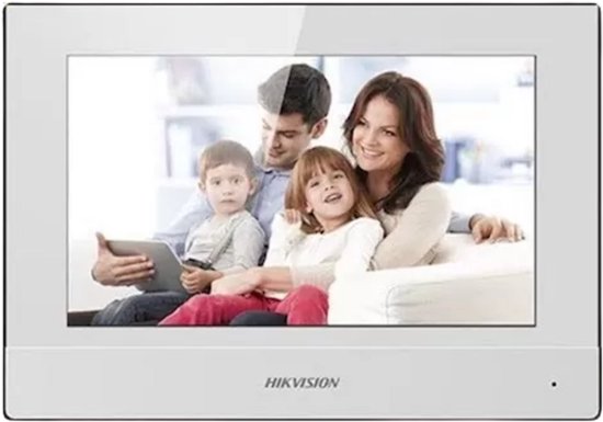Hikvision DS-KH6320-WTE1-W witte IP video intercom binnen monitor 7 inch touchscreen, PoE, Wi-Fi van Merkloos