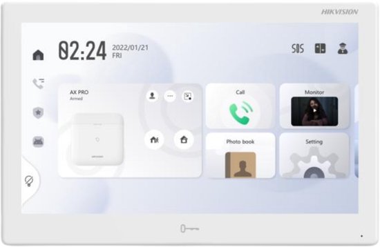 Hikvision DS-KH9510-WTE1(B) Android IP Monitor 10.1 inch touchscreen WiFi binnen monitor met PoE