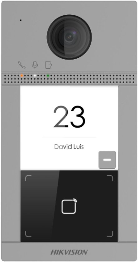 Hikvision DS-KV8113-WME1/FLUSH inbouw IP video intercom 2MP WiFi deurbel met PoE, Mifare kaartlezer, alarm, microSD slot van Hikvision
