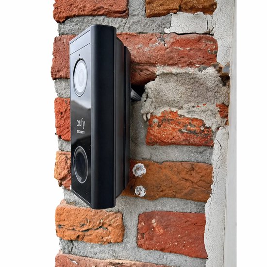 Hoekbeugel 35-55° Geschikt Voor Eufy 2K Deurbel - Verstelbare Hoekbeugel voor Eufy Video Doorbell (Battery Powered) - Montage Wedge voor Betere Kijkhoek - Incl. Bevestiging - Geschikt voor HomeBase 2 - Zicht Optimalisatie & Veiligheid Upgrade