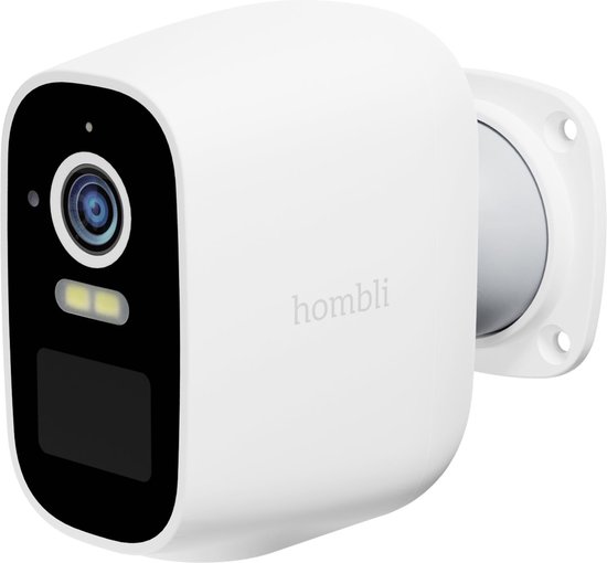 Hombli Batterij Beveiligingscamera 2K - Draadloos - Buiten & Binnen - Batterij - WiFi Bewakingscamera - Bewegingsdetectie & Gekleurd Nachtzicht - Wit van Hombli