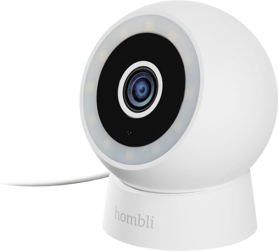 Hombli Compact Model - Beveiligingscamera - Bewakingscamera voor buiten - Floodlight camera - Outdoor camera - 2K - Gekleurd Nachtzicht - Bewegingsdetectie - Wit - van Hombli