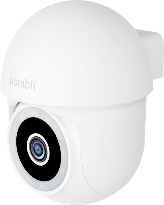 Hombli Pan & Tilt - Beveiligingscamera - Bewakingscamera voor buiten - Floodlight camera - Outdoor camera - 2K - Gekleurd Nachtzicht - Bewegingsdetectie - Volgfunctie - Wit van Hombli
