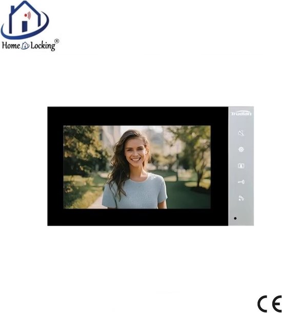 Home-Locking binnen bedieningspaneel 7" voor deur videofoon 4 draads.DT-1122B van Home-Locking