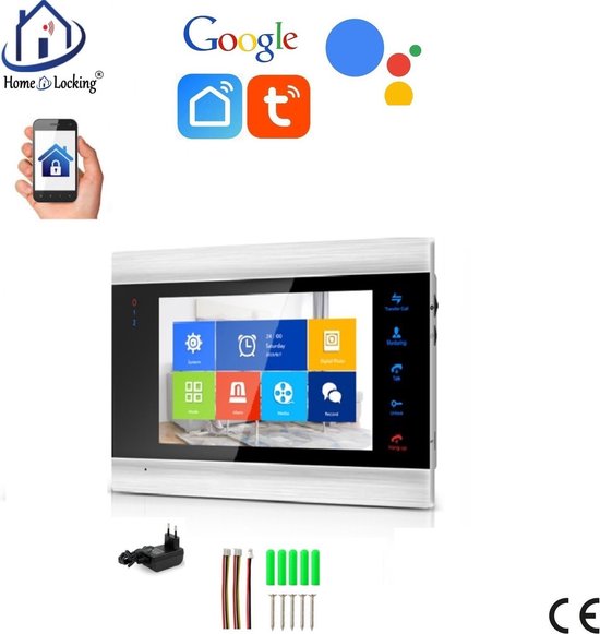 Home-Locking binnen bedieningspaneel voor deurbel camera T-2101A/T-2102A/T-2103A/T-2104A/T-2105A. T-2101B van Smanos