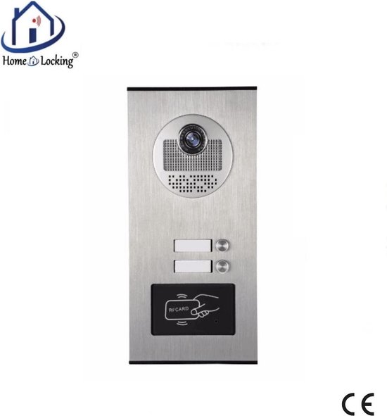 Home-Locking buiten bedieningspaneel voor appartementen drukknoppen boven elkaar inbouw voor deur videofoon 4 draads met ID.DT-1109 van Home-Locking
