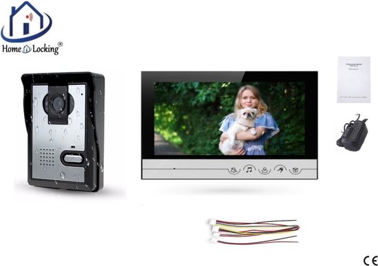 Home-Locking complete deur videofoon 4 draads 9".DT-2232 van Home-Locking