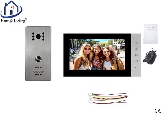 Home-Locking complete deur videofoon 4 draads.DT-2236 van Home-Locking